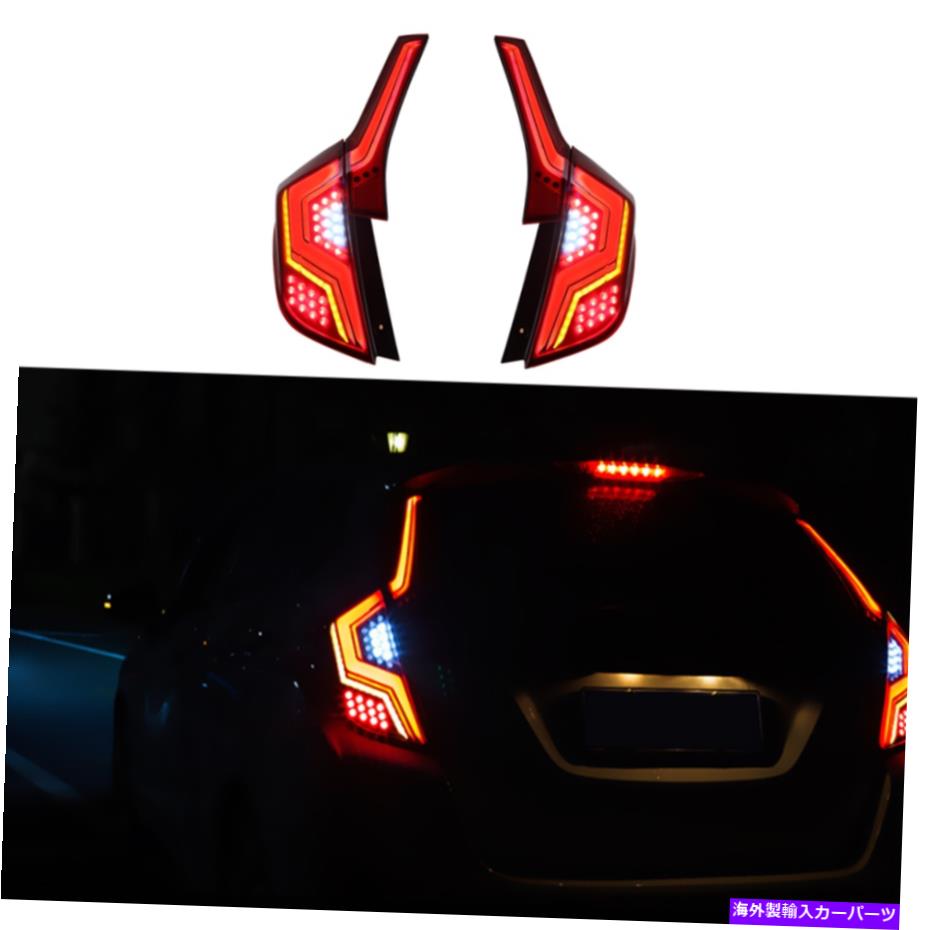 USテールライト Honda Fit / Jazz 2015-2018後部ランプW /スタートアップアニメーションのためのLEDテールライト LED Tail Lights For Honda Fit / Jazz 2015-2018 Rear Lamps w/ startup Animation画像