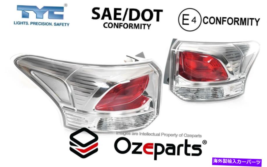 USテールライト 三菱アウトランダーZJ 2012~2015用セット/ペアLH + RHテールライトランプ（LEDなし） Set / Pair LH+RH Tail Light Lamp (No LED) For Mitsubishi Outlander ZJ 2012~2015【並行輸入品】