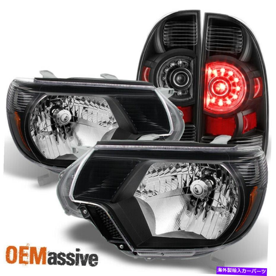 USテールライト 2012-2015 TOYOTA TACOMA [ブラックアウト]ヘッドライト+ LEDテールライトブレーキランプ Fits 2012-2015 Toyota Tacoma [Black Out] Headlights + LED Tail Lights Brake Lamp【並行輸入品】｜Us Custom Parts Shop USDM