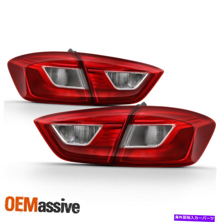 USテールライト フィット2016-2019 Chevy Cruze Red Inner + Outter Tail Lights 4PCSの交換セット Fits 2016-2019 Chevy Cruze Red Inner + Outter Tail Lights 4Pcs Replacement Set【並行輸入品】