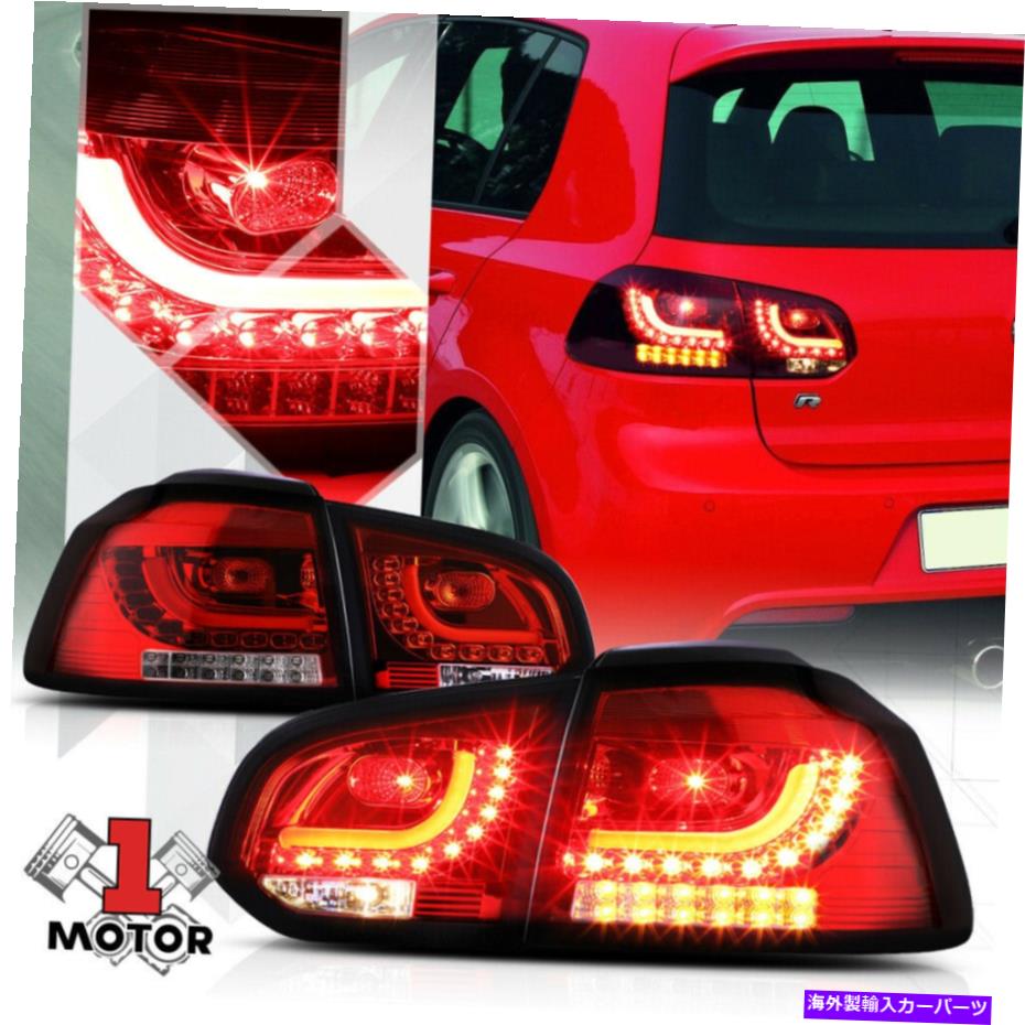 USテールライト 赤/クリア*トロンLEDバー* 10-14 VWゴルフハッチバック用ネオンテールライトブレーキランプ Red/Clear *Tron LED Bar* Neon Tail Light Brake Lamp for 10-14 VW Golf Hatchback【並行輸入品】|Us Custom Parts Shop USDM