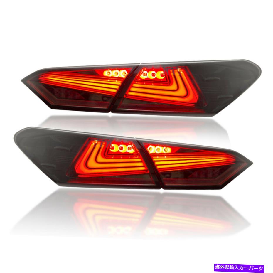 USテールライト 2018-2020トヨタカムリダーク/スモークLEDリアランプアセンブリテールライト Fits For 2018-2020 Toyota Camry Dark / smoke LED Rear Lamps Assembly Tail Lights【並行輸入品】