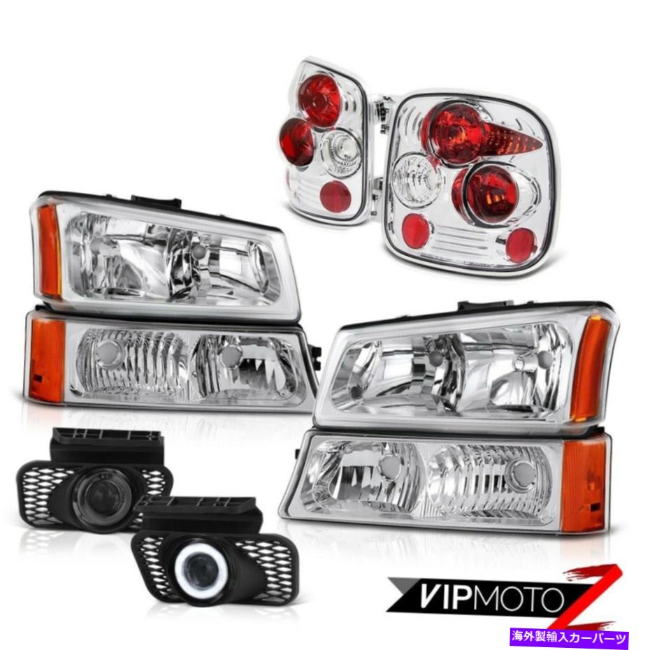 USテールライト クロムフロントヘッドランプユーロバンパーライトテールスモークプロジェクターフォグ03 04 Silverado Chrome Front Headlamp Euro Bumper Light Tail Smoke Projector Fog 03 04 Silverado【並行輸入品】|Us Custom Parts Shop USDM