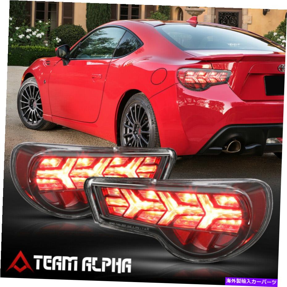 USテールライト フィット2013-2019 86 / FR-S / BRZ {逐次クリアLED信号}ブラックテールライトランプ Fits 2013-2019 86/FR-S/BRZ {SEQUENTIAL CLEAR LED SIGNAL} Black Tail Light Lamp【並行輸入品】|Us Custom Parts Shop USDM