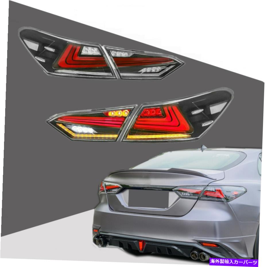 USテールライト トヨタカムリのためのLEDスモークテールライト2018-2021リアランプ起動アニメーション LED Smoked Tail Lights For Toyota Camry 2018-2021 Rear Lamps Start-up Animation【並行輸入品】