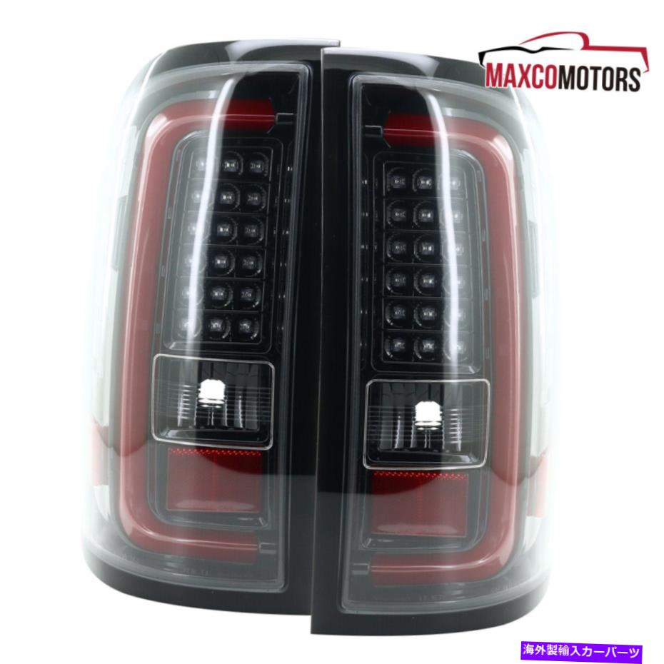 USテールライト 2014-2018 GMC Sierra 1500 2500HD LEDテールブレーキライトDRLバー Jet Black For 2014-2018 GMC Sierra 1500 2500HD LED Tail Brake Lights DRL Bar【並行輸入品】