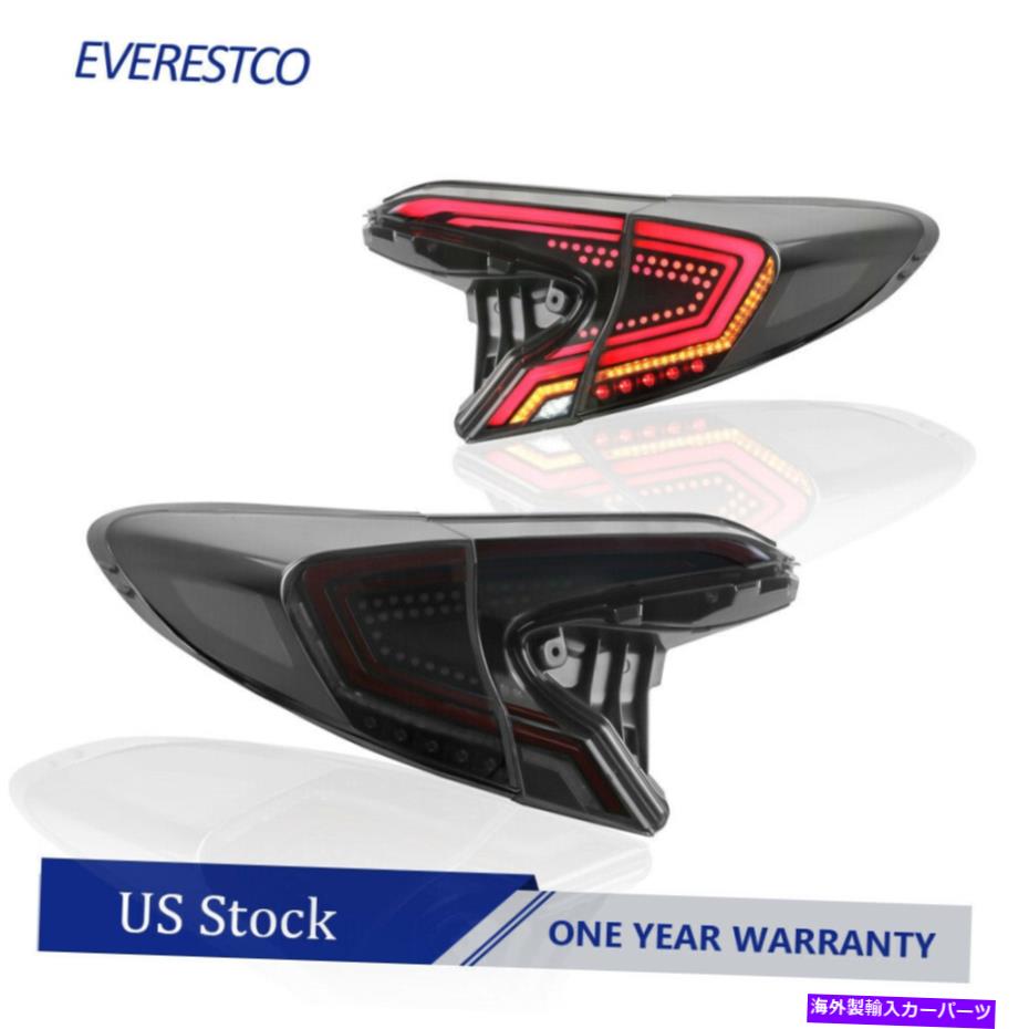 USテールライト スモークリアランプLED 2018-2020トヨタクロン1ペアのテールライトアセンブリ Smoked Rear Lamps LED Tail Lights Assembly For 2018-2020 Toyota CHR One Pair【並行輸入品】