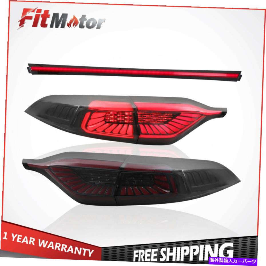 USテールライト LH + RHスモークレンズリアLEDテールライト/中間ランプ2020-2021トヨタカローラ LH+RH Smoked Lens Rear LED Tail Light / Middle Lamp For 2020-2021 Toyota Corolla【並行輸入品】