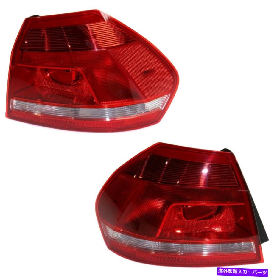 USテールライト VW LH＆RH PASSAT対のための2つのテールライトランプのセット Set of 2 Tail Lights Lamps Left-and-Right Outside for VW LH & RH Passat Pair【並行輸入品】