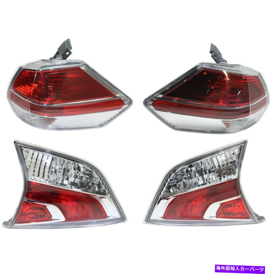 USテールライト ローグのための4ドライバー＆旅客サイドインナーLH RHの新しいテールライトランプセット New Tail Lights Lamps Set of 4 Driver & Passenger Side Inner LH RH for Rogue【並行輸入品】｜Us Custom Parts Shop USDM 58,012円