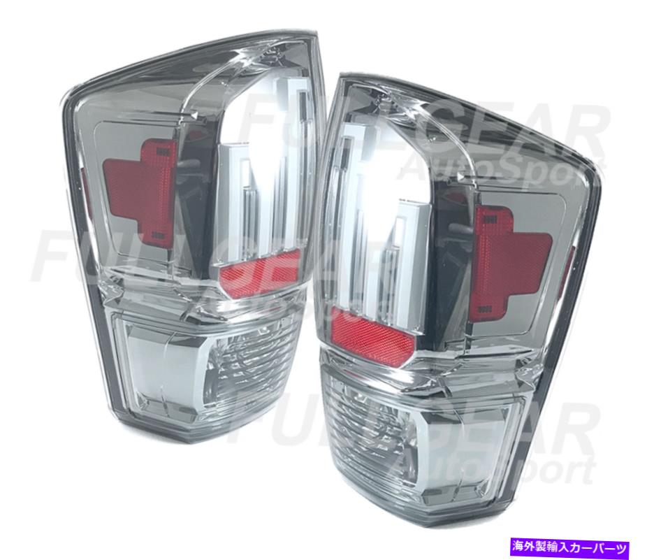 USテールライト トヨタタコマのための軽量煙レンズLEDバースタイルのテールライト2016-2019 CHROME w/ LIGHT SMOKE LENS LED BAR STYLE TAIL LIGHT FOR TOYOTA TACOMA 2016-2019【並行輸入品】