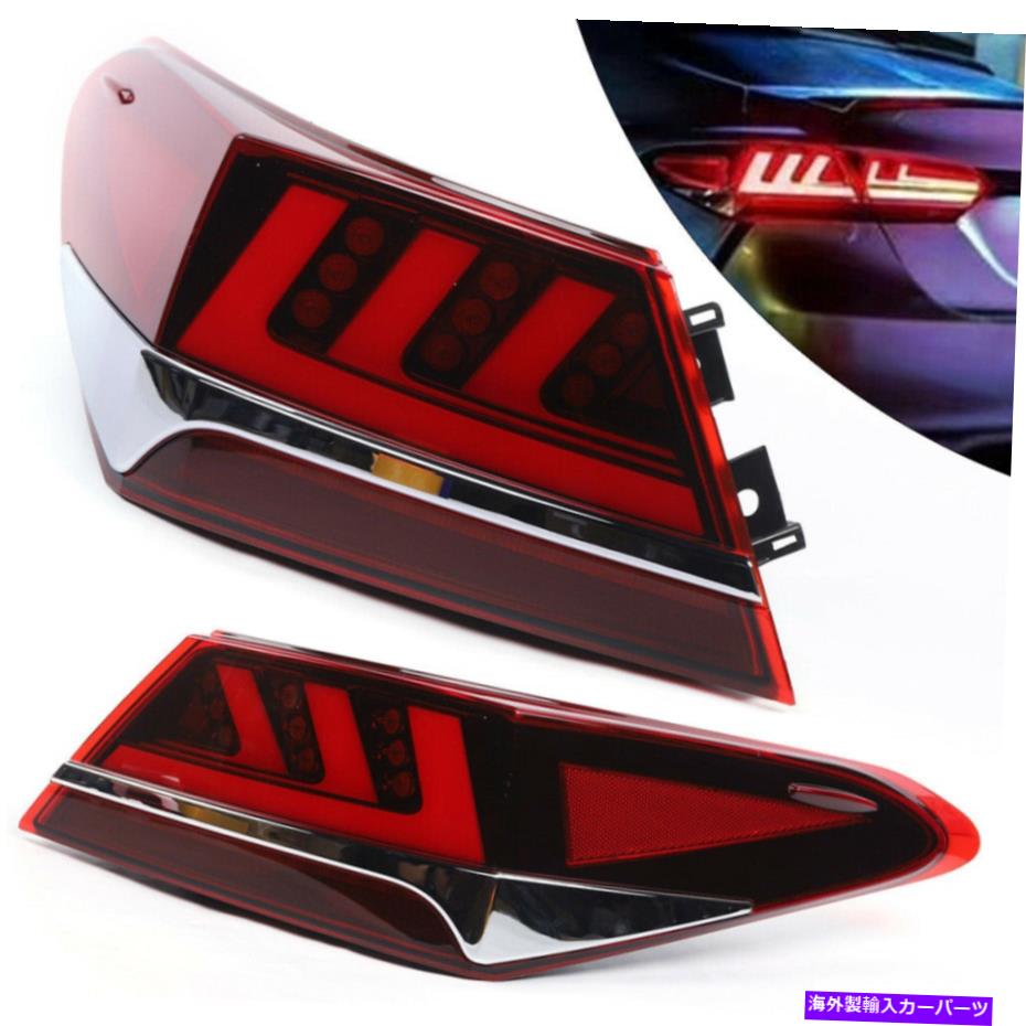 USテールライト 赤い色は、2018年から2020年のトヨタカムリのためのテールライトを導きました Red Color LED Rear Lamps Assembly LED Tail Lights For 2018-2020 Toyota Camry【並行輸入品】
