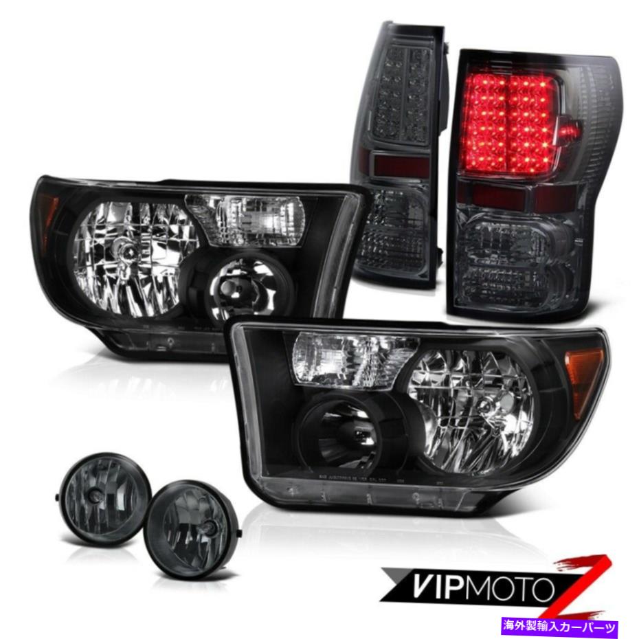 USテールライト ブラックハウジングヘッドライト+スモークLEDテールライト+フォグランプは07~13トヨタツンドラ Black Housing Headlight+Smoke LED Tail Light+Fog Lamp For 07-13 Toyota Tundra【並行輸入品】｜Us Custom Parts Shop USDM