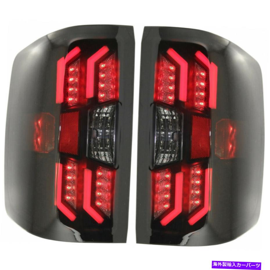 USテールライト Chevy Silverado 1500パフォーマンステールライト2014-2016ペアLEDスモークレンズ For Chevy Silverado 1500 Performance Tail Light 2014-2016 Pair LED Smoke Lens【並行輸入品】