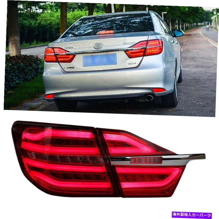USテールライト LEDリアブレーキリバースライトターンインジケータDRLテールランプフィットトヨタカムリ LED Rear Brake Reverse Lights Turn Indicator DRL Tail Lamp Fit For Toyota Camry【並行輸入品】