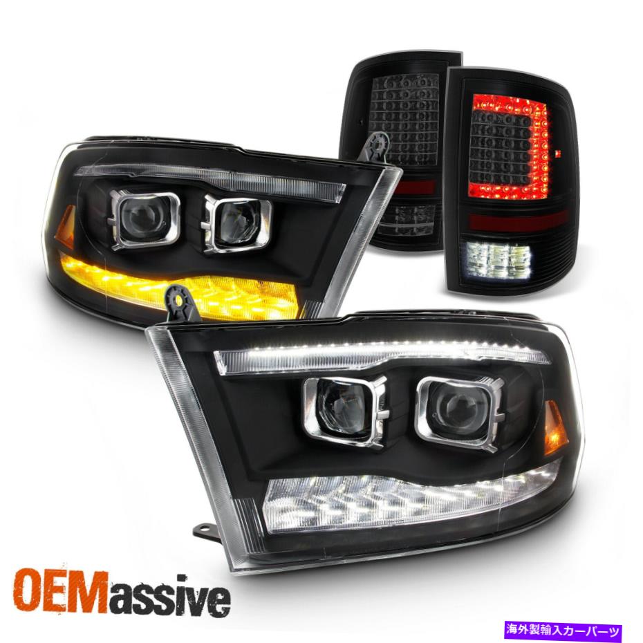 USテールライト 2009-18 Dodge RAMプロジェクターLED DRLヘッドライトLED |ブラックスモークテールライトハウジング For 2009-18 Dodge Ram Projector LED DRL Headlight|Black Smoke Tail Light Housing【並行輸入品】 84,237円
