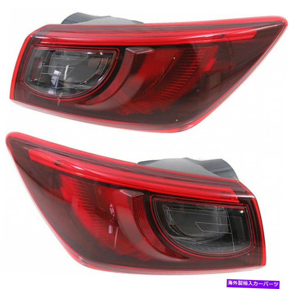 USテールライト フィット2016年2017マツダCX-3テールライトペアサイド（ドット）LEDタイプ - Fits 2016 2017 Mazda CX-3 Tail Light Pair Side (DOT) LED Type -【並行輸入品】