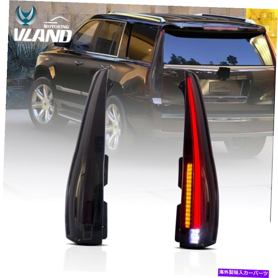 USテールライト シボレー郊外/タホGMC Yukon 2007-2014スモークレンズのためのLEDテールライト LED Tail Lights For Chevrolet Suburban/Tahoe GMC Yukon 2007-2014 Smoked Lens【並行輸入品】