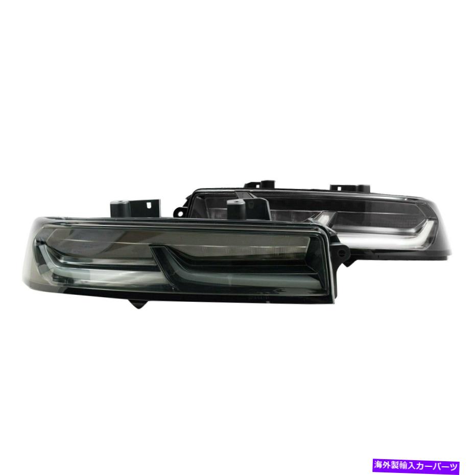 USテールライト Chevy Camaro 14-15 XBブラック/スモークシーケンシャル光ファイバーLEDテールライト For Chevy Camaro 14-15 XB Black/Smoke Sequential Fiber Optic LED Tail Lights【並行輸入品】