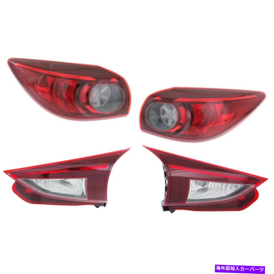 USテールライト 2014-2016 Mazda 3スポーツのテールライト4の左右の内側と外側のセット Tail Light For 2014-2016 Mazda 3 Sport Left and Right Inner and Outer Set of 4【並行輸入品】｜Us Custom Parts Shop USDM