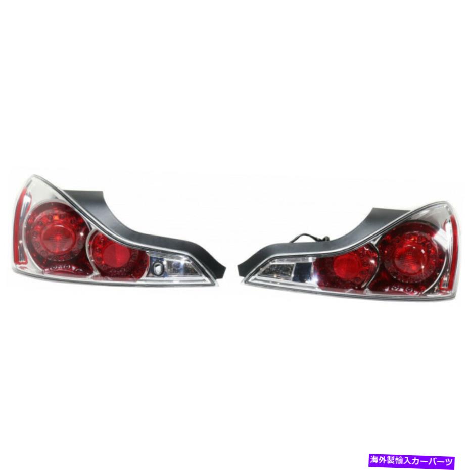 USテールライト Infiniti Q60テールライト2014 2015ペアクロームインテリアクーペIN2811109 For Infiniti Q60 Tail Light 2014 2015 Pair Chrome Interior Coupe IN2811109【並行輸入品】
