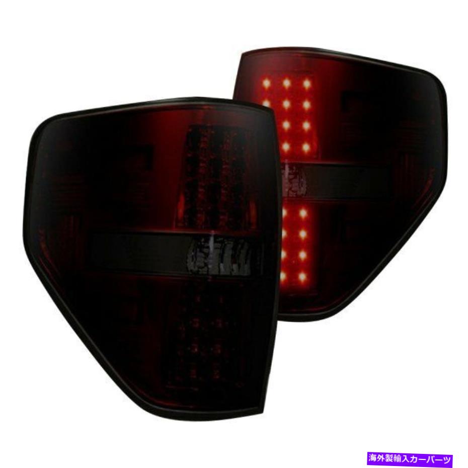 USテールライト Recon 264168RBK - 09-14フォードF150とラプターのための黒赤/煙LEDテールライト Recon 264168RBK - Black Red/Smoke LED Tail Lights for 09-14 Ford F150 & RAPTOR【並行輸入品】