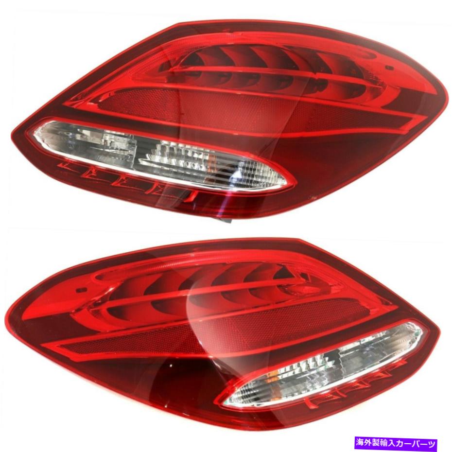 USテールライト 2015年から2018年のテールライトMercedes-Benz C63 AMG左右のセット2 Tail Light For 2015-2018 Mercedes-Benz C63 AMG Left and Right Set of 2【並行輸入品】