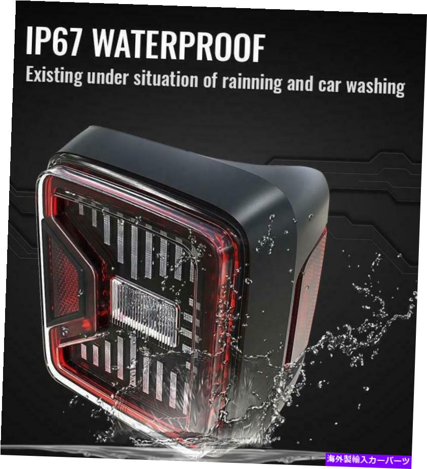 USテールライト ラングラーJL 2019 2019 2018-2020 LEDテールライトランプブレーキターン信号REFIT 2PCS For wrangler JL 2019 2018-2020 LED tail light lamp brake Turn Signal refit 2pcs【並行輸入品】