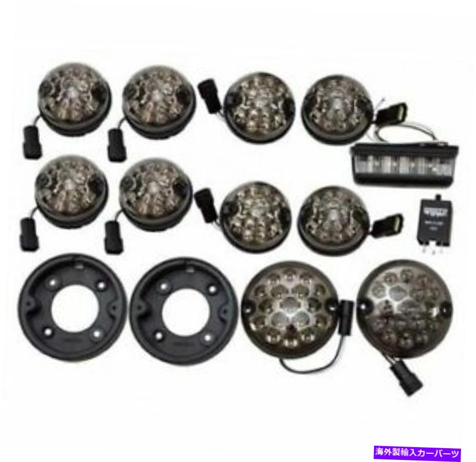 USテールライト ランドローバーディフェンダー90スモークLEDアップグレードランプキット73 mm LEDスタイルライト Land Rover Defender 90 Smoked Led Upgrade Lamps Kit 73 mm Led Style Light【並行輸入品】