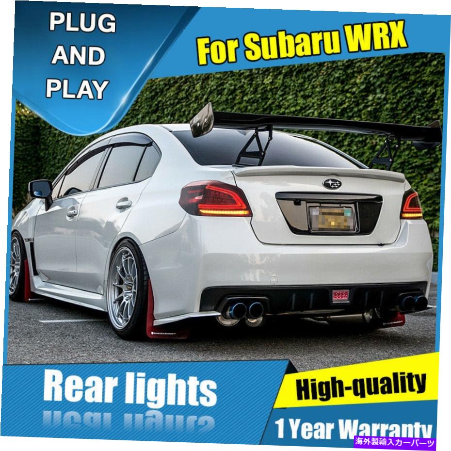 USテールライト Subaru WRX Dark / Red LEDリアランプアセンブリLEDテールライト2013-2020 For Subaru WRX Dark / Red LED Rear Lamps Assembly LED Tail Lights 2013-2020【並行輸入品】
