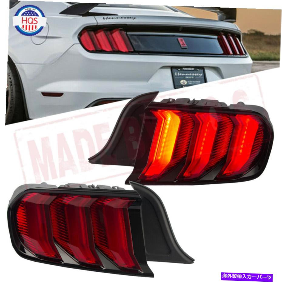 USテールライト 2015アップフォードマスタングS550 6番目のGen Road Lampのための赤いクリアLEDテールライト Red Clear LED Tail Lights For 2015-UP Ford Mustang S550 6TH Gen Rear Lamps【並行輸入品】