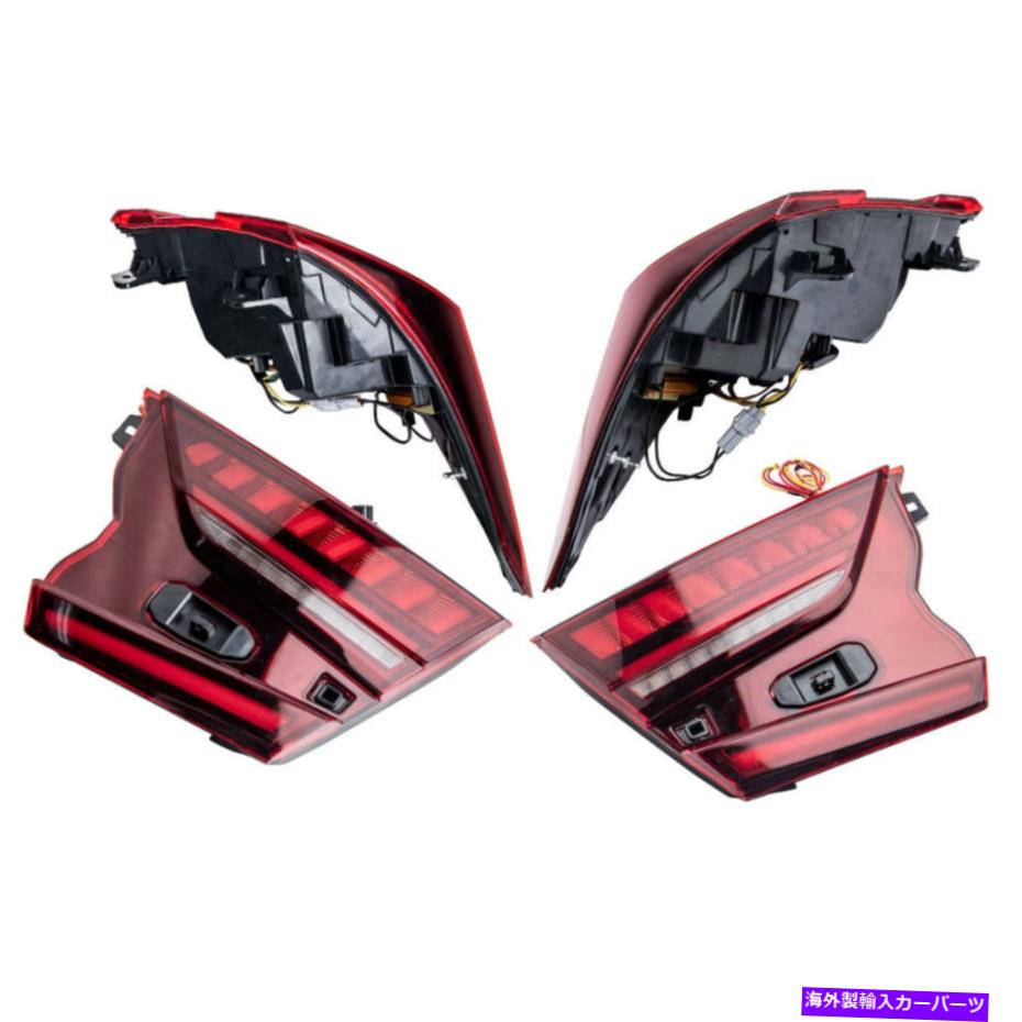USテールライト ホンダアコード2018-20 LED後部ランプテールライトアセンブリのための2ピースレッドテールランプ 2pcs RED Tail Lamp For Honda Accord 2018-20 LED Rear Lamps Tail lights Assembly【並行輸入品】