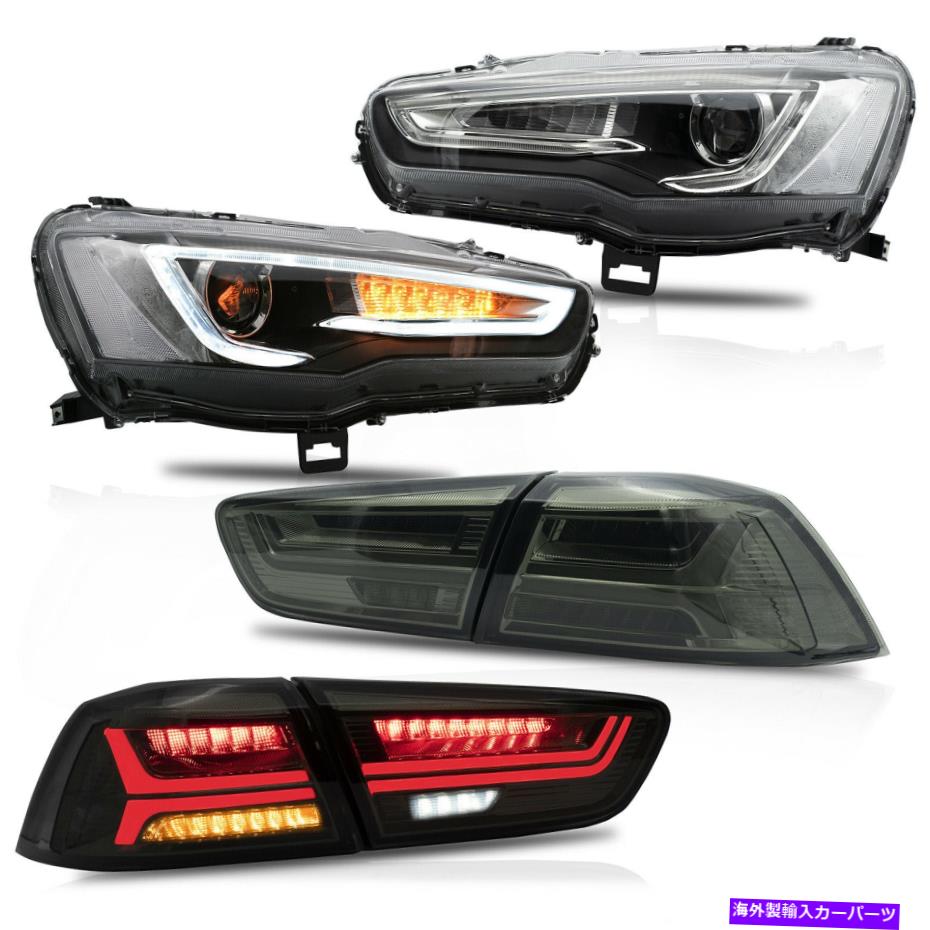 USテールライト カスタマイズされたスプレーラッカーヘッドライト+ 2008-2017ランサーのための燻製のテールライト Customized SPRAY LACQUER Headlights+SMOKED Taillights for 2008-2017 Lancer【並行輸入品】｜Us Custom Parts Shop USDM