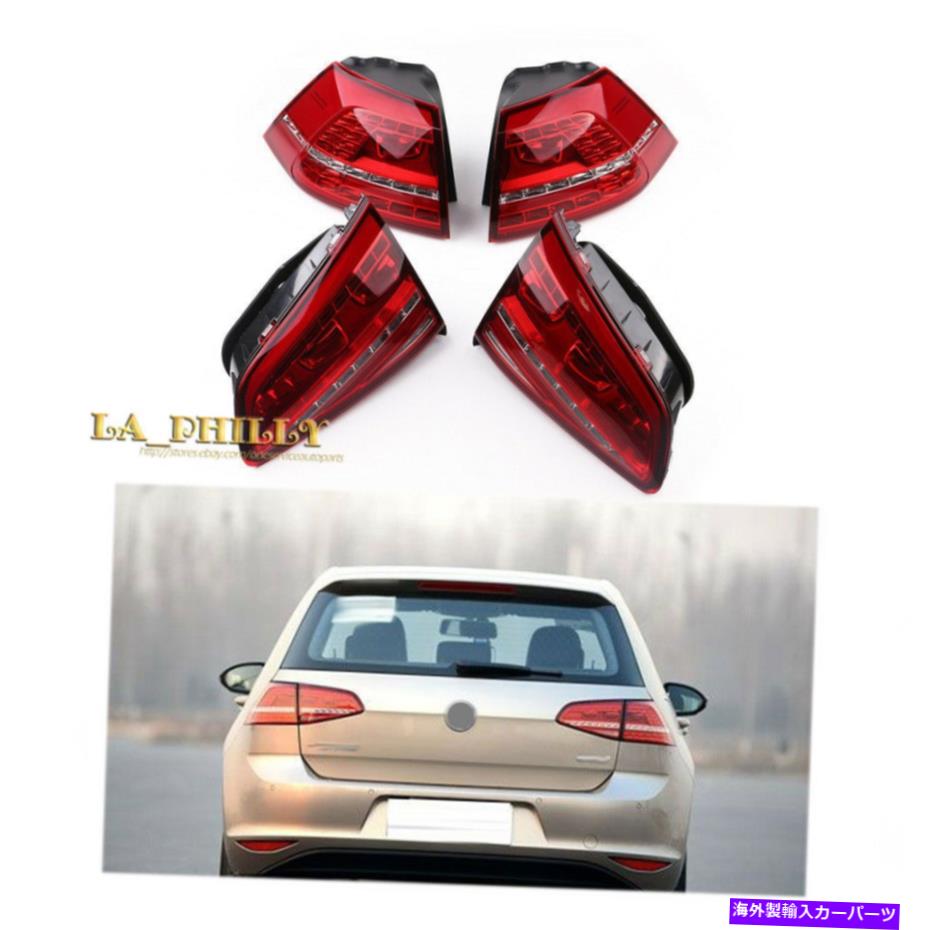 USテールライト 4倍LEDテールライトテールランプTaillights for VWゴルフGTI GTD MK7マーク7 MARKVII 4x LED Tail Lights Tail Lamps Taillights For VW Golf GTI GTD MK7 Mark 7 MarkVII【並行輸入品】