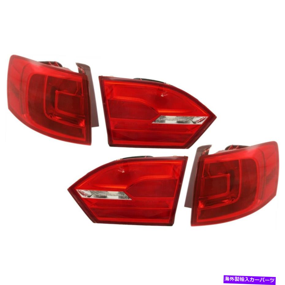 USテールライト テールライトランプキットVW Sedan LH＆Rh volkswagen Jettaのための左右の中 Tail Light Lamp Kit Left-and-Right Inside for VW Sedan LH & RH Volkswagen Jetta【並行輸入品】