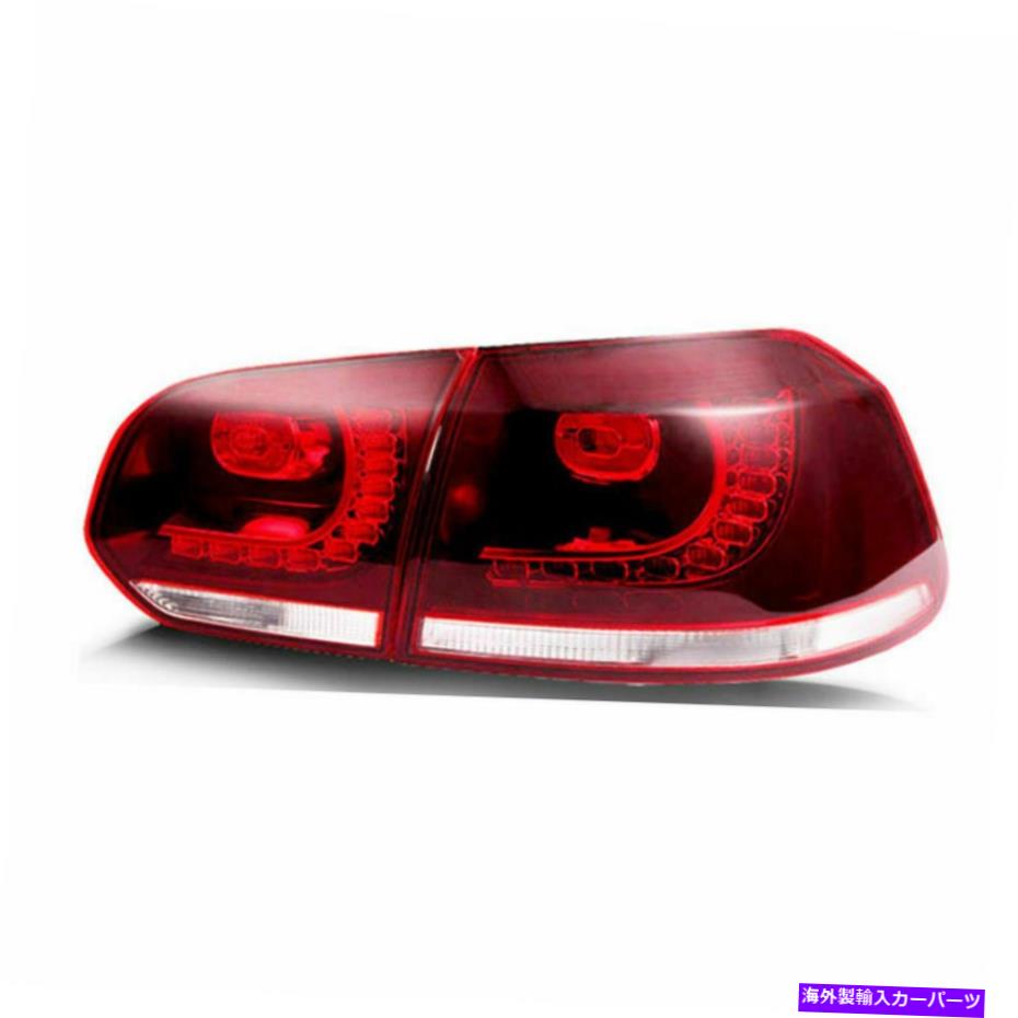 USテールライト VWゴルフ6 2010のためのDRL後部トランク信号+ブレーキ+リバースLEDテールライト DRL Rear Trunk Signal+Brake+Reverse LED Taillights for VW Golf 6 2010【並行輸入品】