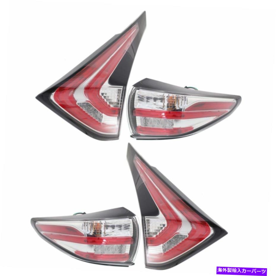 USテールライト 金ムラーノ2015-2017内側の外側のテールライトTaillights Lamp - 4PCセット FITS NISSAN MURANO 2015-2017 INNER OUTER TAIL LIGHTS TAILLIGHTS LAMP - 4PC SET【並行輸入品】