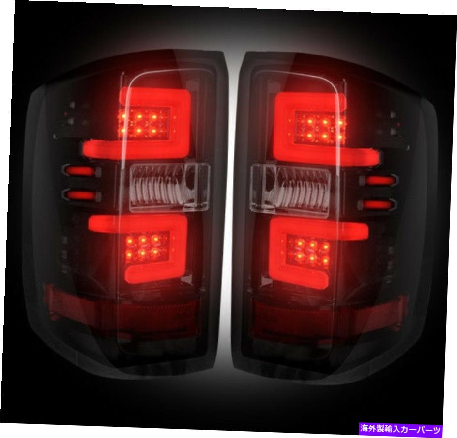 USテールライト 2014-2015 Chevy Silveradoリアブレーキ＆リバーススモークテールライトW / LED電球 2014-2015 Chevy Silverado Rear Brake & Reverse Smoked Taillights w/ LED Bulbs【並行輸入品】