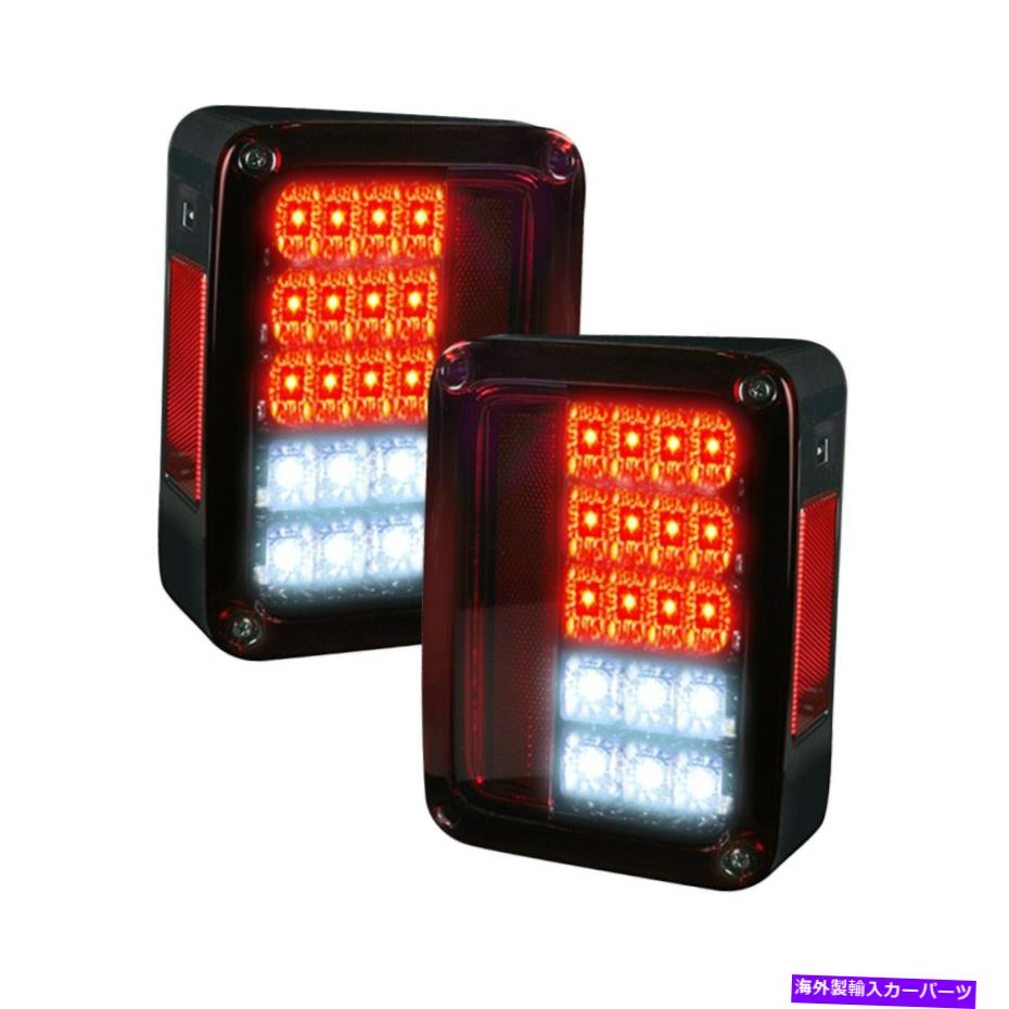 USテールライト 2007-2016ジープラングラースモークLEDテールライト264234BK Recon For 2007-2016 Jeep Wrangler SMOKED LED Tail Lights 264234BK【並行輸入品】