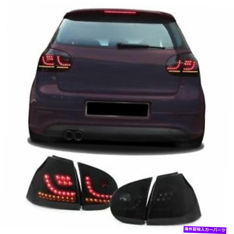 USテールライト VWゴルフMK5 MK 5スモークLEDテールライトランプ+動的ターンシグナル2003-9 / 2008 VW GOLF MK5 MK 5 SMOKED LED TAIL LIGHTS LAMPS + DYNAMIC TURN SIGNALS 2003-9/2008【並行輸入品】|Us Custom Parts Shop USDM
