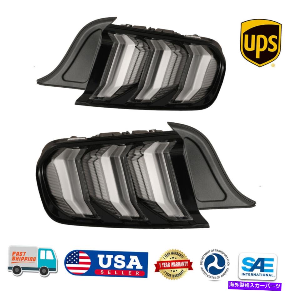 USテールライト 2015年から2020年のフォードマスタングのためのテールライトシーケンシャルシグナル Facelift Euro Style LED Tail Light Sequential Signal For 2015-2020 Ford Mustang【並行輸入品】