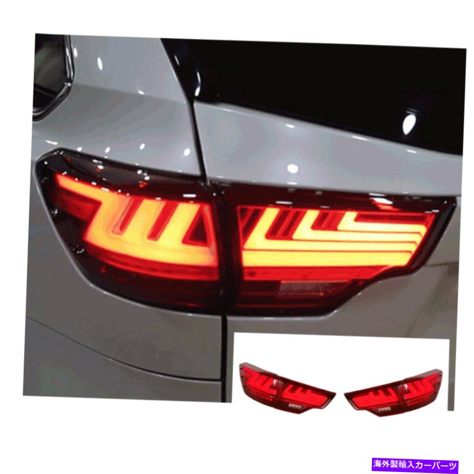 USテールライト トヨタハイランダーのためのLEDテールライト14-18順次シグナルスモークリセットOEM LED Tail Lights For Toyota Highlander 14-18 Sequential Signal Smoke Replace OEM【並行輸入品】