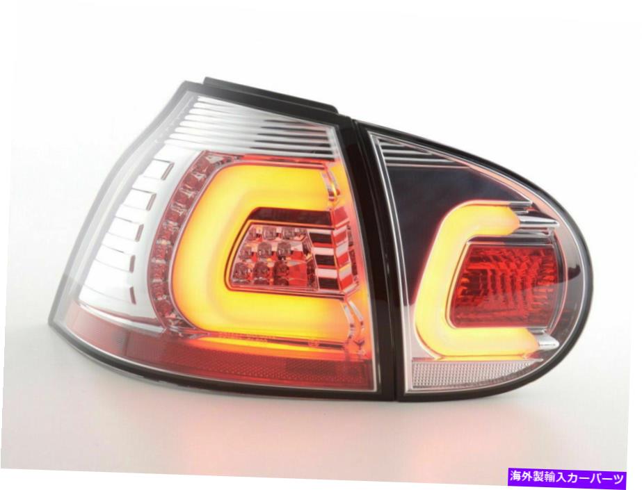 USテールライト VWゴルフMK5 MK 5シルバークローム仕上げLEDライトバーテールライトランプ2003-2008 VW GOLF MK5 MK 5 SILVER CHROME FINISH LED LIGHTBAR TAIL LIGHTS LAMPS 2003-2008【並行輸入品】｜Us Custom Parts Shop USDM
