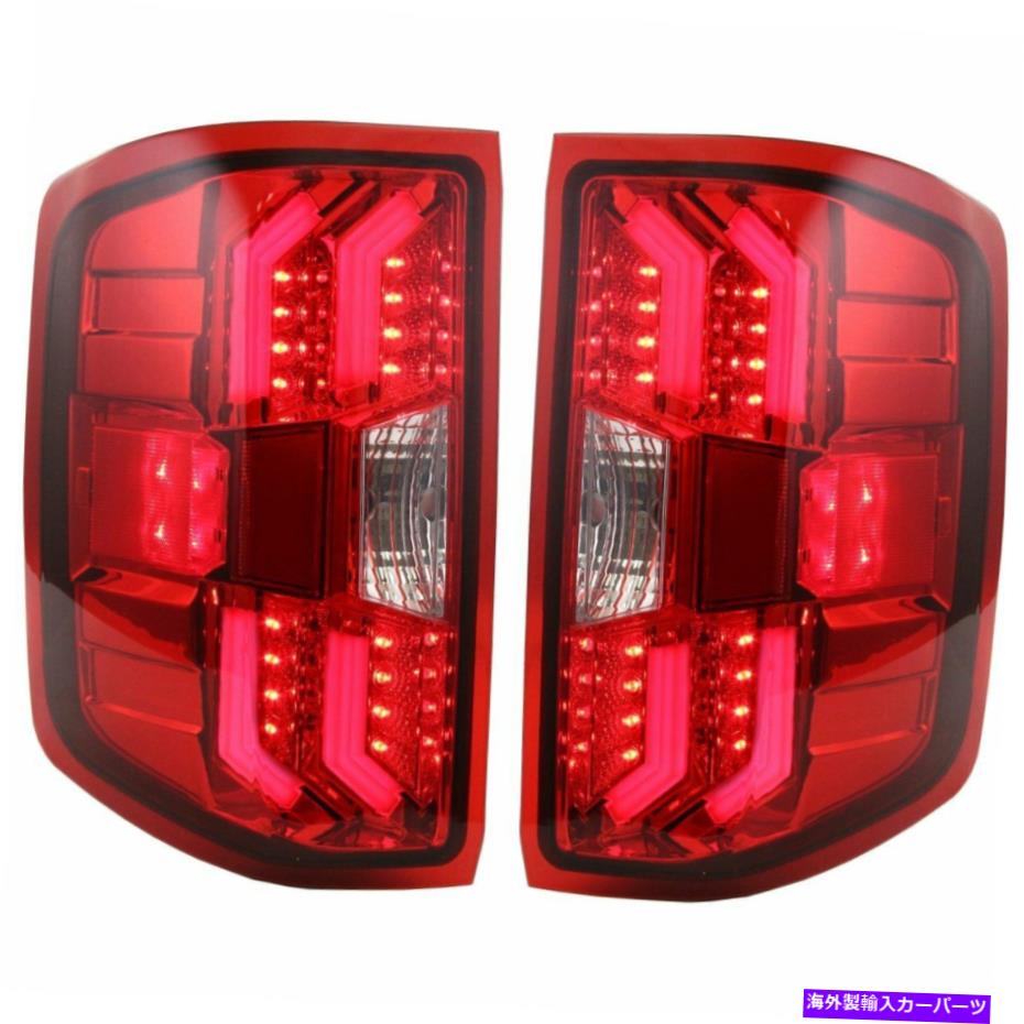 USテールライト 2014-2015 Chevy Silverado 1500赤/ Chrome Int 2pcsのためのスタイルラインLEDテールライト StyleLine LED Tail Light For 2014-2015 Chevy Silverado 1500 Red/Chrome Int 2Pcs【並行輸入品】