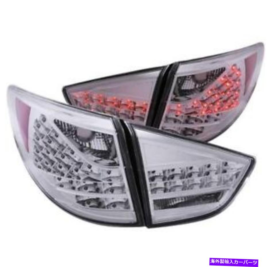 USテールライト Anzo LED Taillights Chrome 4PCは2010-2013 Hyundai Tucson ANZO LED Taillights Chrome 4pc For 2010-2013 HYUNDAI TUCSON【並行輸入品】