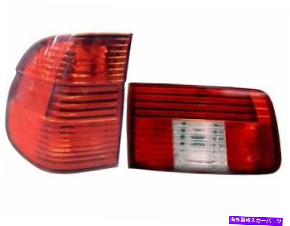 USテールライト ドライバーのセットはBMW E39 5シリーズのための左側の内側と外側の純正テールライトランプ Set of Driver Left Inner & Outer Genuine Tail Lights Lamps for BMW E39 5-Series【並行輸入品】