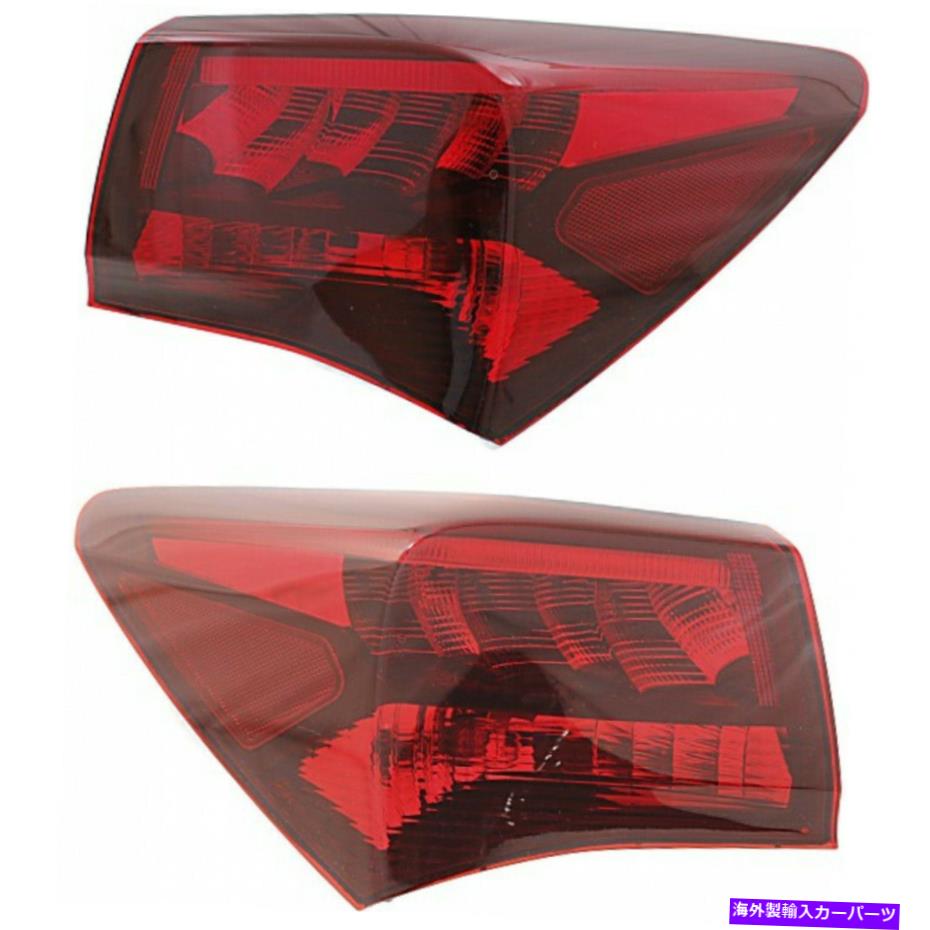 USテールライト フィット2015-2017 Acura TLXテールライトドライバー旅客対ドットw /球根 Fits 2015-2017 Acura TLX Tail Light Driver Passenger Pair DOT w/Bulbs【並行輸入品】
