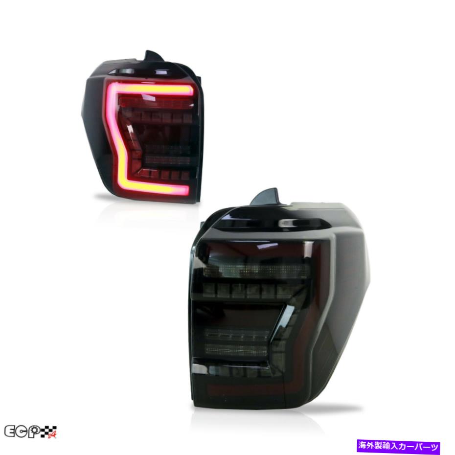 USテールライト 14-21 4 4RUNNER SR5 / LIMITED EUROシーケンシャル/リバーステールライトスモーク Fit for 14-21 4Runner SR5/Limited LED Euro Sequential/Reverse Tail Lights Smoke【並行輸入品】