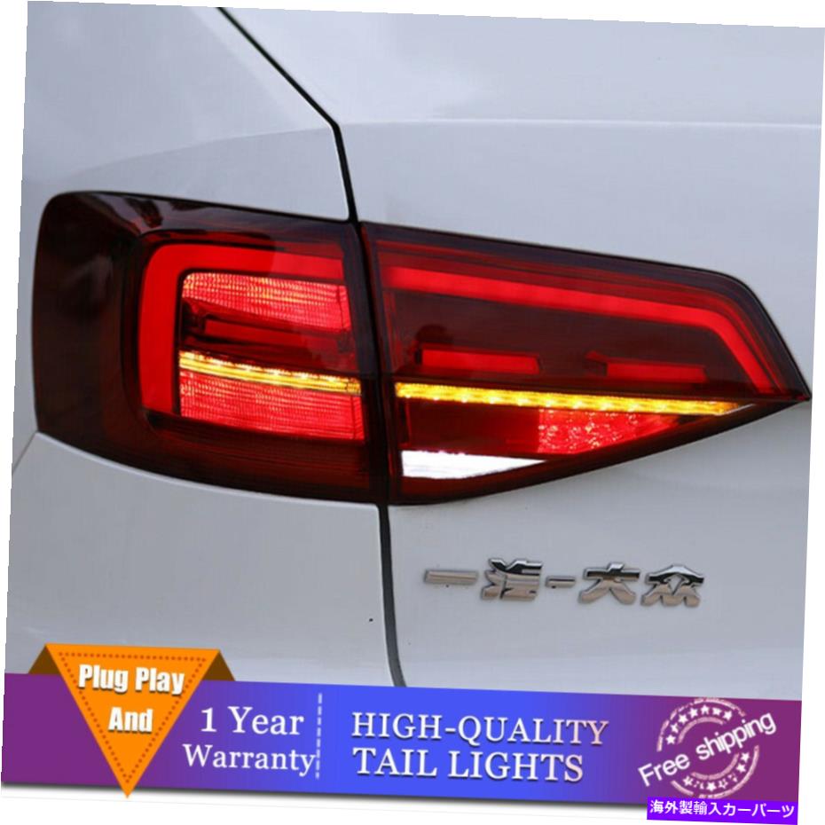 USテールライト volkswagen jetta 2015-2018赤いLED後のライトのための新しいLEDのテールライトのアセンブリ New LED Taillights Assembly For Volkswagen Jetta 2015-2018 Red LED Rear lights【並行輸入品】