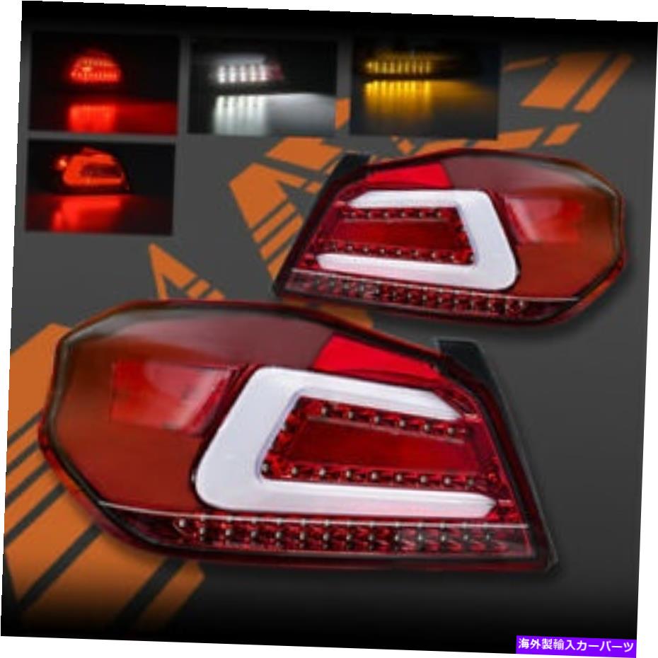 USテールライト Subaru Sti＆WRX 14-19のための赤いクリア全LED順次インジケータテールライト Red Clear Full LED Sequential Indicator Tail lights for Subaru STI & WRX 14-19【並行輸入品】